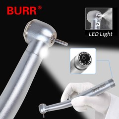 Dental Fiber Optic LED E-generator High Speed Handpiece Turbine 2 Holes Burr