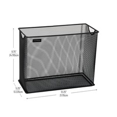 Vertical File Storage Desktop Organizer Hanging Files Office Metal Mesh 12.25″l