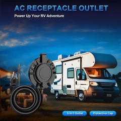 Outdoor Power Outlet 20A 125V Receptacle RV Shore Power Plug Integrated 20″ Cord
