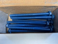 Blue Ruspert Large Diameter Hex Masonry Screws, 10 Pieces – 1/2″ x 8″