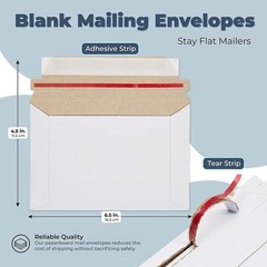 25-500 Flat Photo Mailers 6.5″x4.5″ Document Cardboard Envelope Self Seal Mailer