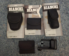 Bianchi Accumold Duty Belt w/ 7300 Cuff Case 7307 Mace Pouch 7328 Glove Pouch