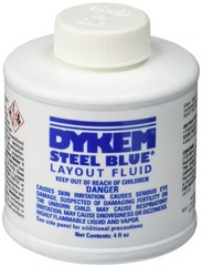 Dykem 80300 Steel Blue Layout Fluid, Brush-in-cap (4Oz)