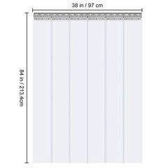 VEVOR Strip Curtain PVC Door Curtain 38″ x 84″ Cooler Freezer Clear Plastic