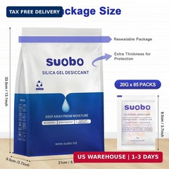 Silica Gel Packets, 20 Gram 85 Packs Moisture Absorbers for Food Grade, Desiccan