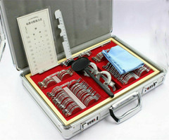 Optical Trial Lens Set Metal Rim Optometry Kit 104PCS w/ Free Accessories + Case