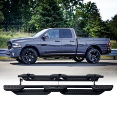 Steel Running Boards Side Steps Black 2010-2024 for Dodge Ram 2500/3500 Quad Cab