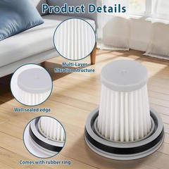 4 Pack HEPA Filter Replacement Compatible with Fanttik Slim V8 Apex / V9 Mix…