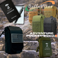 Tactical Molle Pouch Small Notebook Cover EDC Utility Bag Tool Pouch Gadget O…