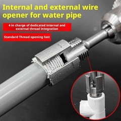 Integrated Internal & External Pipe Threading-Tool PVC Pipe Threader Cutting Kit