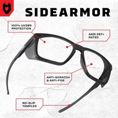 ANSI Z87.1 Clear Safety Glasses with Side Shields — Durable Anti Fog & Scratc…