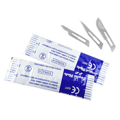 100Pcs Dental Surgical Blade Sterile Carbon Steel Scalpel #10/11/15/22/24/60
