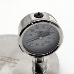 HFS(R) -30 HG-160 PSI, 2.5″ Dia. Vacuum Air Pressure Gauge (316 SS) Bottom Mount