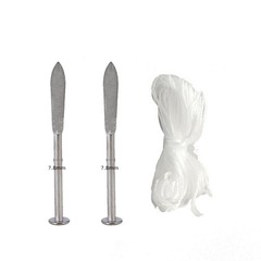 Thread Nail with Reinforced Cap for Construction Hanging 14.8×1.8×6.5cm Silver