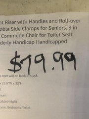 U-Shaped Raised Toilet Seat with Handles, Cozy Padded Elevated Toilet Seat *NEW*