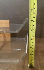 Vintage Mid Century Acrylic/Wood Two Tier Desktop Letter Tray – MCM