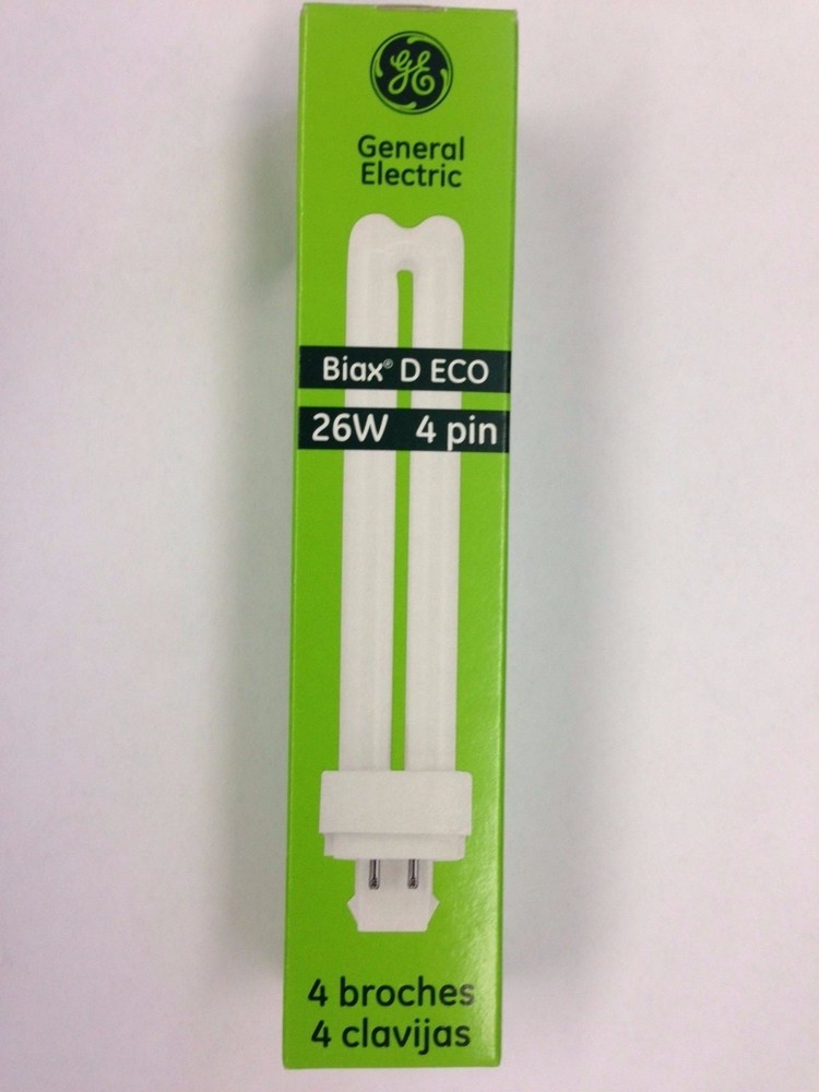 20 PIECES GE 97613 F26DBX/841/ECO4P 26W 4000K 4 PIN G24Q-3 BASE CFL