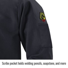Revco Black Stallion 9oz Black FR Cotton Welding Jacket (Medium) (FBK9-30C)