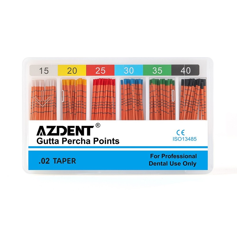 Dental Endodontics Gutta Percha Points With Scale Taper 02 04 06 F1F2F3 Root