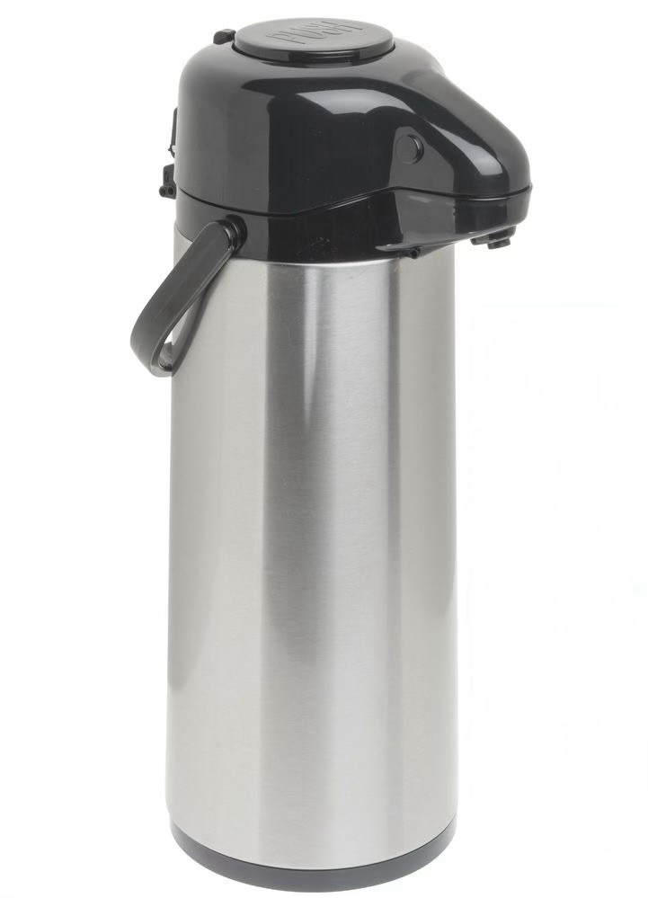 HUBERT® Airpot Coffee Dispenser with Pump Lid 2 1/2 L Stainless Steel