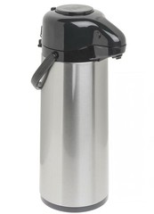 HUBERT® Airpot Coffee Dispenser with Pump Lid 2 1/2 L Stainless Steel