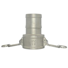 2-1/2″ in Type C Camlock Female Coupler – Hose Barb Stainless Steel 304 Fitting