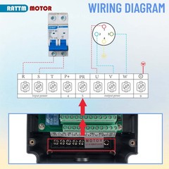 US SHIP】2.2KW 220V Water Cooled CNC Spindle Motor 246MM+VFD Driver Inverter