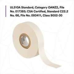 Glass Cloth Electrical Tape 27 3/4 in x 66 ft High Temp Single Roll