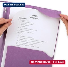 Five Star 2-Pocket Folder, Plastic Folder with Stay-Put Tabs and Prong Fasteners