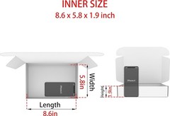 50-Count Small Cardboard Boxes – Black Shipping Boxes