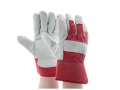 12 PAIR SINGLE PALM SHOULDER SPLIT LEATHER WORK GLOVES SIZE LARGE