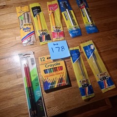 Vintage 1980s Bic Crayola pens color Papermate pencils NOS Lot