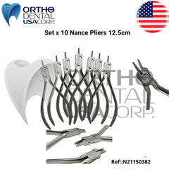Set x 5, 10, 15 or 20 Orthodontic Nance Pliers 12 cm Orthodentalusa Made for USA