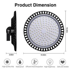 500W UFO LED High Bay Light Shop Lights Warehouse Commercial Lighting Lamp Watt