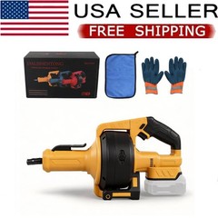 New 21V Electric Drain Auger Auto-Feed 25ft Plumbing Snake for 3/4″-3.55″ Pipes