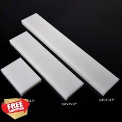 GYOFFULL HDPE Block 3/4″x4.5″x3″ 4pcs White Plastic Sheet