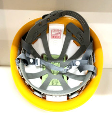 Japanese kanji yellow helmet ANZENDAIICHI 3cm Safety first made in Japan