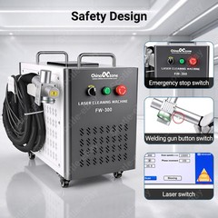 200W JPT Pulse Laser Cleaning Machine Wood Varnish Cleaning Double Pendulum US