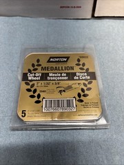 Norton Abrasives 89032 Cutoff Wheels Medallion, 5 Pack, 3×1/32×3/8