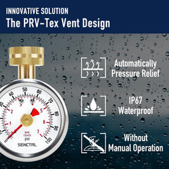 0-100 Psi Water Pressure Gauge Test with Lazy Hand, Lead-Free, 2-1/2″ Dial Size,