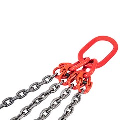 5/16″ Lifting Chain Sling G80 Spreader 4-Leg with Grab Hooks Tagged USA SALE!
