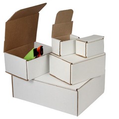 100 – 4 x 3 x 2 White Corrugated Shipping Mailer Packing Box Boxes