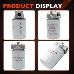 10 Micron Hydraulic Oil Filter Assembly, Spin-On Design, Return Line Filter with