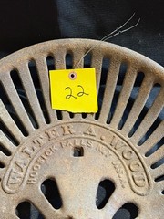 #22 CAST IRON Tractor Implement Seat WALTER A WOOD Hoosick Falls New York USA