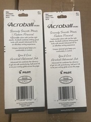 TWO Packs Pilot Acroball Ballpoint Ink Pens Red Blue 2+1 Med 1.0 mm s13 ze
