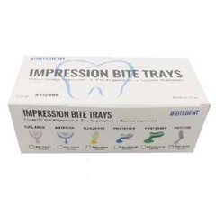 BriteDent Three Procedure Posterior Classic Bite Tray, Green 50/Box