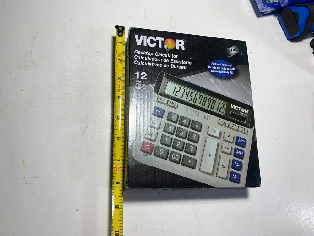Victor Desktop Calculator 12 Digit Display 6.0 L x 7.5 W x 1.6 H