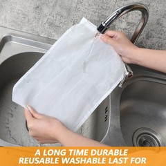 Qfwdfctrenz 4 Pack Nut Milk Bag 12 X 8 Inch Nut Bag Strainer Reusable Nylon