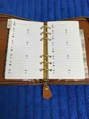 Vintage Dooney & Burke All Weather Leather Planner Deep/Orange Red 1990’s