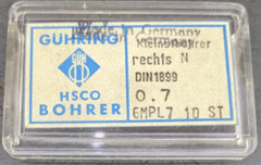 3 Guhring .70mm Micro Drills HSS NEW Germany – 0.70mm 0.7 mm